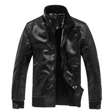 Load image into Gallery viewer, SFIT 2019 motorcycle Black leather jacket men men's leather jackets jaqueta de couro masculina clothes mens leather coats