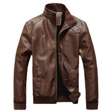 Load image into Gallery viewer, SFIT 2019 motorcycle Black leather jacket men men's leather jackets jaqueta de couro masculina clothes mens leather coats